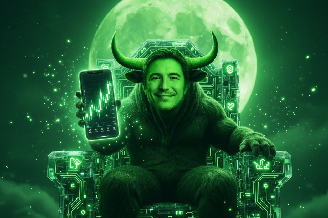 The Green Bull under the emerald moon